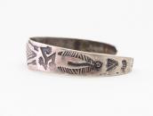 Antique Navajo 卍 Stamped Ingot Silver Cuff Bracelet  c.1925～