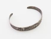 Antique Navajo 卍 Stamped Ingot Silver Cuff Bracelet  c.1925～