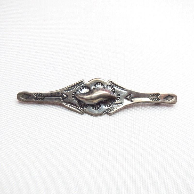 Antique Stamped Ingot Silver Samll Pin  c.1930