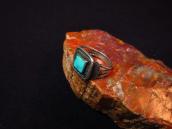 Antique Navajo Twisted Wire Shank Ring w/Square TQ  c.1940