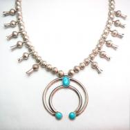 Vintage Squash Blossom Naja Necklace w/3TQ  c.1960～