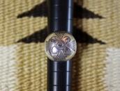 Attr. to【Austin Wilson】Cross Stamped Concho Face Ring c.1940