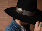 【Austin Wilson】 Stamped Silver Concho Pin/Buckle  c.1935～