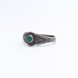 Vintage 【BELL TRADING POST】 Silver Tourist Ring w/TQ c.1950～