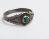 Vintage 【BELL TRADING POST】 Silver Tourist Ring w/TQ c.1950～