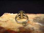 Antique Silver Tourist Ring w/Brown Web Turquoise  c.1940～