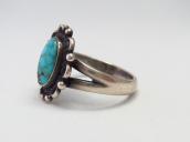 Antique Silver Tourist Ring w/Brown Web Turquoise  c.1940～
