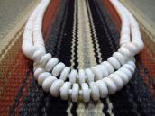 OLDPAWN White Shell Beads 2 Strand Heishi Necklace 2 c.1970～