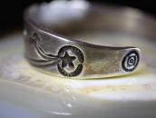 Attr. to【Austin Wilson】Stamped Cuff w/#8 Turquoise  c.1930