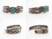 Attr. to【Austin Wilson】Stamped Cuff w/#8 Turquoise  c.1930