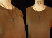 Vintage Gem Grade Lone Mt. Turquoise Fob Necklace  c.1960～