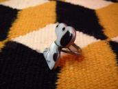 Vintage Zuni 【Snoopy】 Channel Inlay Silver Ring  c.1970