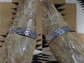 Antique Navajo 『ON BOOK』 卍&Arrows Stamped Silver Cuff c.1930