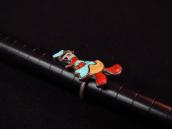 Vintage Zuni 【Donald】 Channel Inlay Silver Ring  c.1970