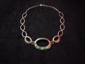 Vintage Handmade Chain Necklace w/3TQ  c.1960～