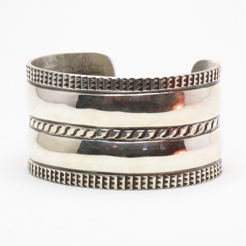 Jonathan Day 【Double D】 Coin Silver Wide Cuff Bracelet S