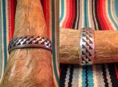 Vintage Hopi Trickling Water Overlay Cuff Bracelet  c.1965～
