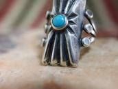 Antique Navajo Repoused Box Bow Face Ketoh Ring w/TQ c.1930～