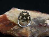 Vintage Navajo Sand Casted Cross Face Ring in Silver  c.1950