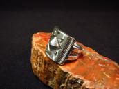 【Clendon Pete】 Navajo Diamond Repoused Ketoh Style Ring JP18