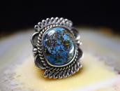 Vtg Pueblo or Navajo Hi-Grade Persian Turquoise Ring  c.1950