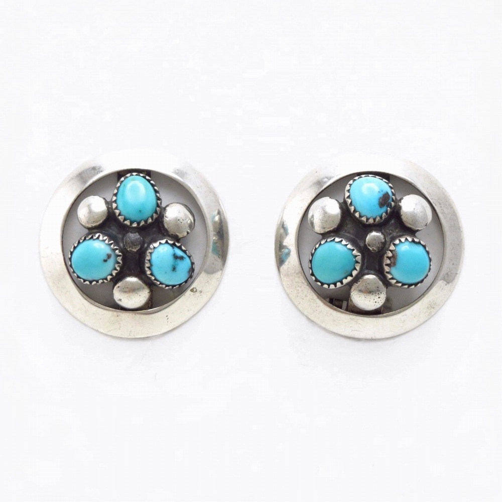 【Frank Patania Sr.】Clip On Earrings w/Turquoise  c.1945～