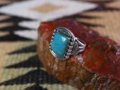 Vintage Navajo SplitShank Men's Ring w/Sq. Gemsilica c.1940～