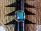 Vintage Navajo SplitShank Men's Ring w/Sq. Gemsilica c.1940～