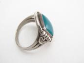 Vintage Navajo SplitShank Men's Ring w/Sq. Gemsilica c.1940～