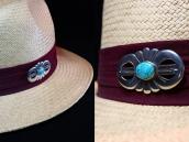 【Luke Billy Yazzie】Navajo Silver Pin w/Gem Turquoise c.1950～