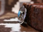 【Luke Billy Yazzie】Navajo Silver Pin w/Gem Turquoise c.1950～
