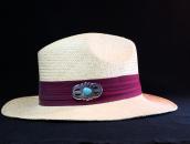 【Luke Billy Yazzie】Navajo Silver Pin w/Gem Turquoise c.1950～