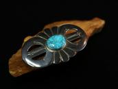 【Luke Billy Yazzie】Navajo Silver Pin w/Gem Turquoise c.1950～