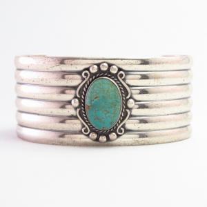 Vintage 【BELL TRADING POST】 Ribbed Wide Cuff w/TQ  c.1950～