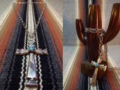 Ambrose Roanhorse Handmade Silver Chain Cross Fob Necklace