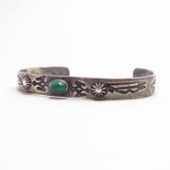 Antique Thunderbird Stamped Small Cuff Bracelet w/TQ c.1935～