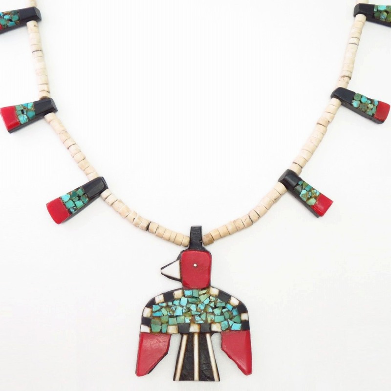 Antique Kewa/SantoDomingo Batterybird Necklace  c.1930～