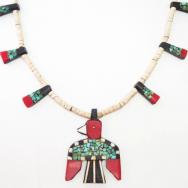 Antique Kewa/SantoDomingo Batterybird Necklace  c.1930～