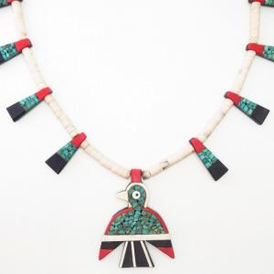 Antique Kewa/SantoDomingo T-bird/Batterybird Necklace c.1940