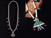 Antique Kewa/SantoDomingo T-bird/Batterybird Necklace c.1940