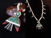 Antique Kewa/SantoDomingo T-bird/Batterybird Necklace c.1940