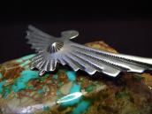 Atq Repoused & Stamped Silver Thunderbird Shaped Pin c.1930～