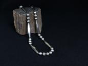 【Cippy CrazyHorse】"Navajo Pearl" Silver Bead Necklace c.1970