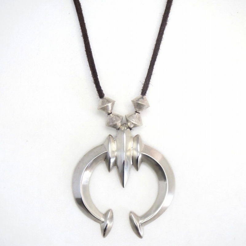 Vintage Casted Naja Necklace w/【JHQ】 Silver Beads  c.1970～