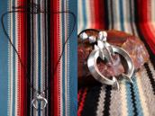 Vintage Casted Naja Necklace w/【JHQ】 Silver Beads  c.1970～