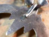 Vintage Casted Naja Necklace w/【JHQ】 Silver Beads  c.1970～