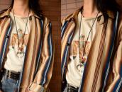 Vintage Casted Naja Necklace w/【JHQ】 Silver Beads  c.1970～