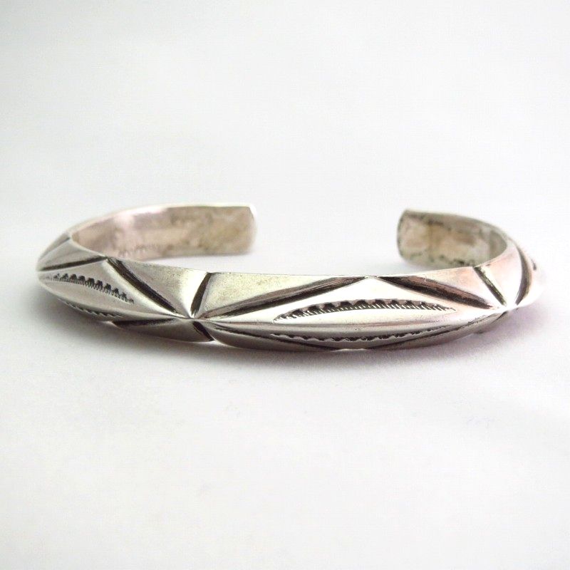 【Mark Chee】Navajo Heavy TriangleWire Cuff Bracelet c.1950～ 2
