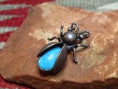 Vintage 【Maisel's】 Silver Beetle Bug Shape Pin w/TQ  c.1970