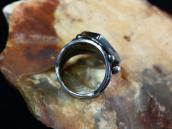 Vtg Navajo Rhombus Shape Turquoise Heavy Silver Ring c.1940～